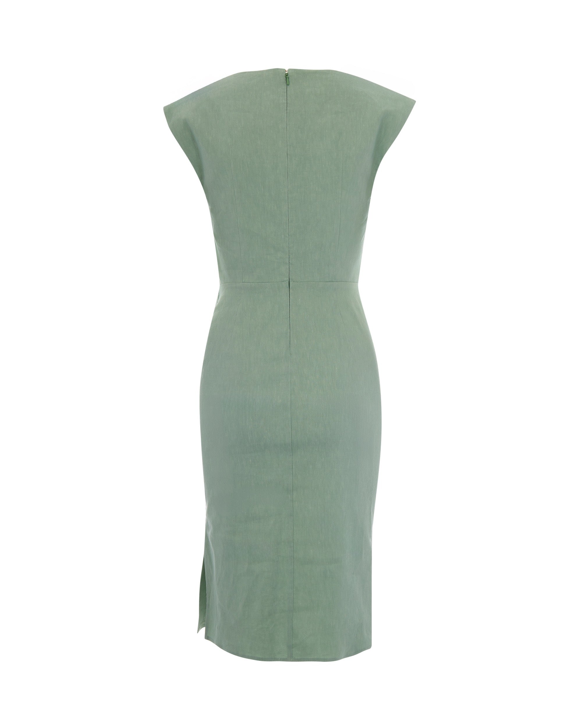 Alissa Green Linen Dress
