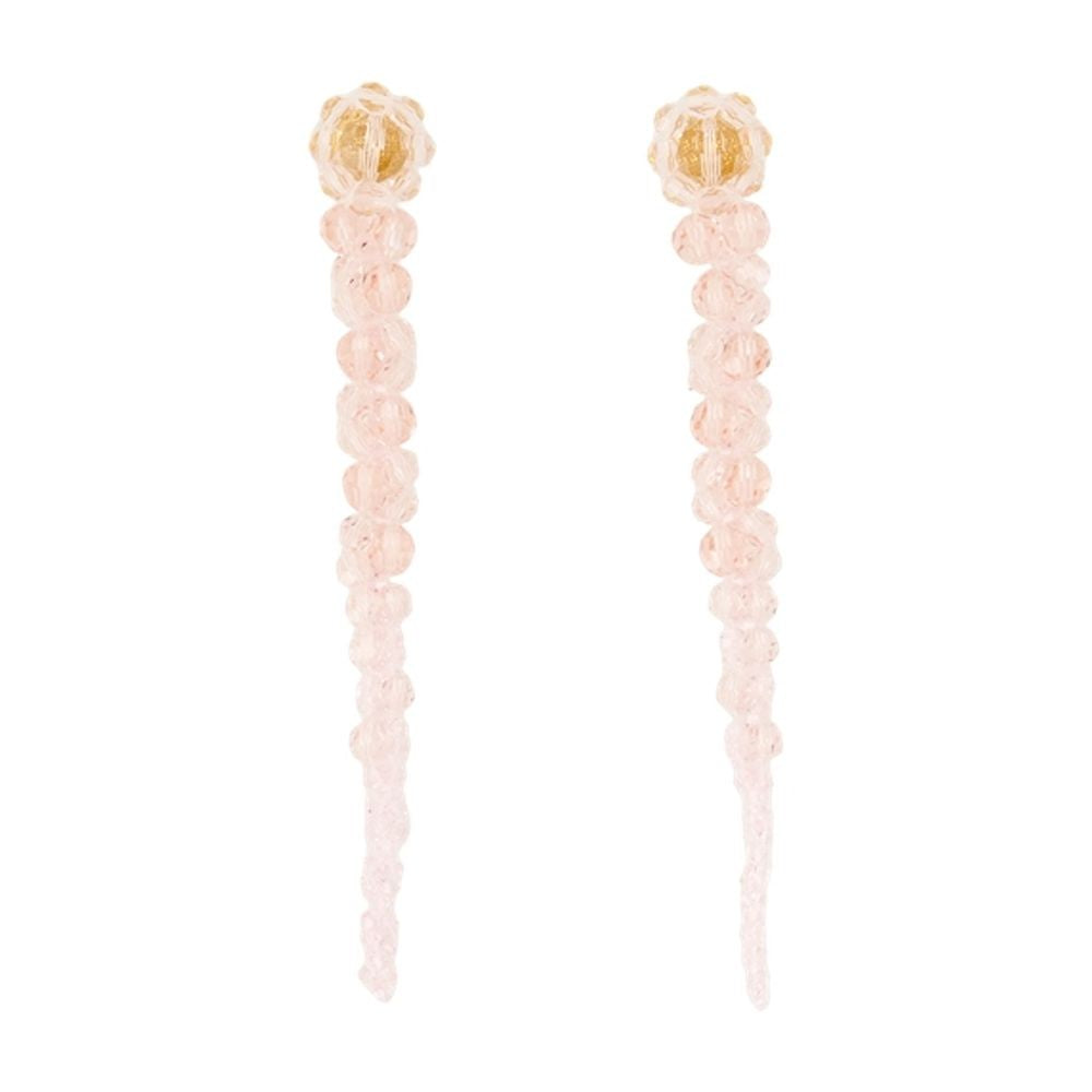 Drip Earrings - Crystal - Pink
