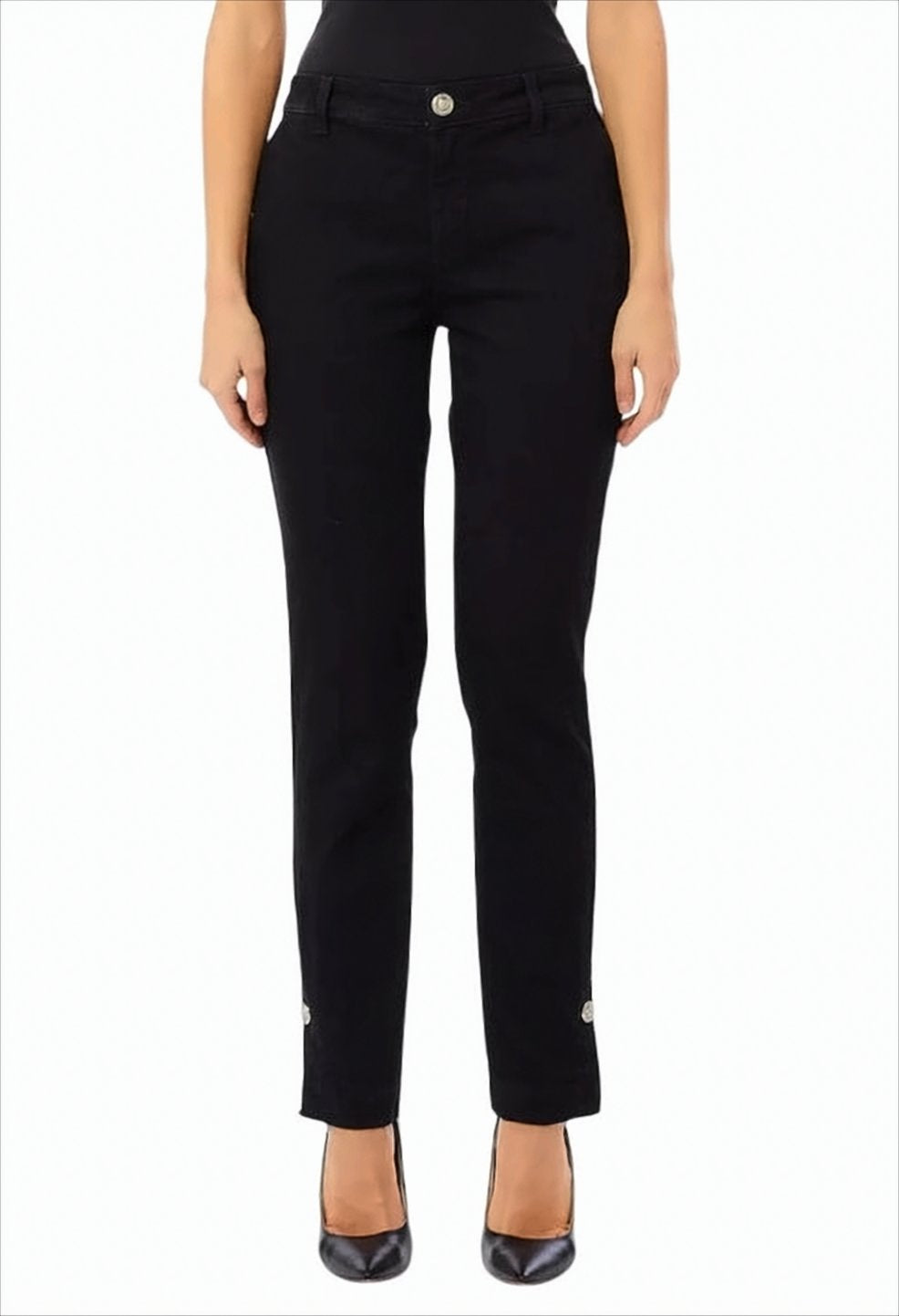 Slim-Fit Black Denim Jeans