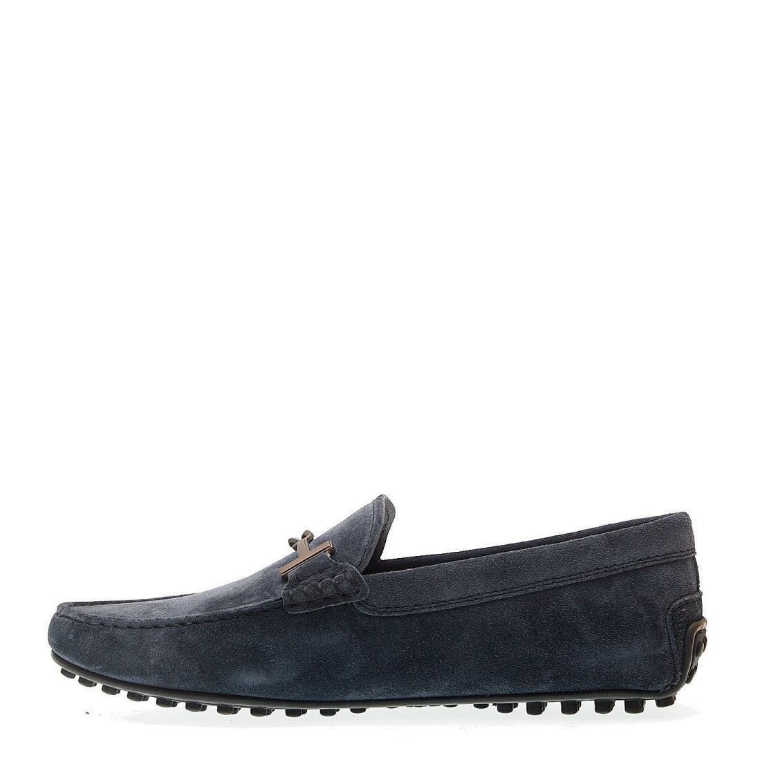 City Gommino In Blue Suede Buckle
