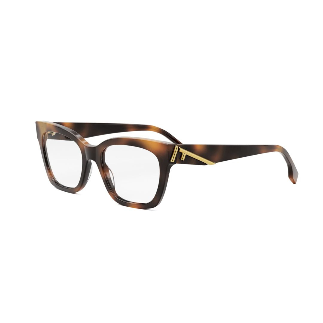 Fe50073i Oversized Square Frame Tortoiseshell Eyeglasses
