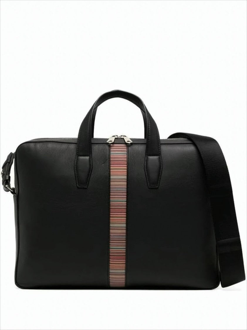 Rectangular Crossbody Bag with Multicolored Stripe