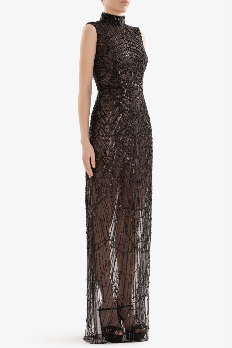Long Beaded Dress