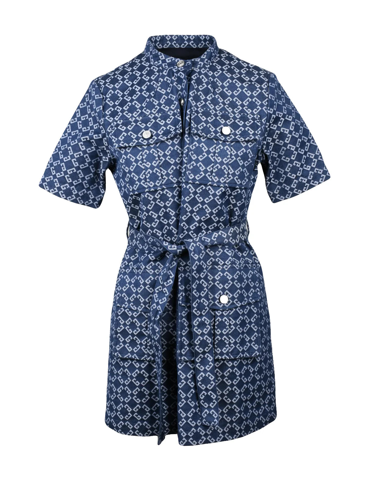 Denim Shirt Dress - Blue
