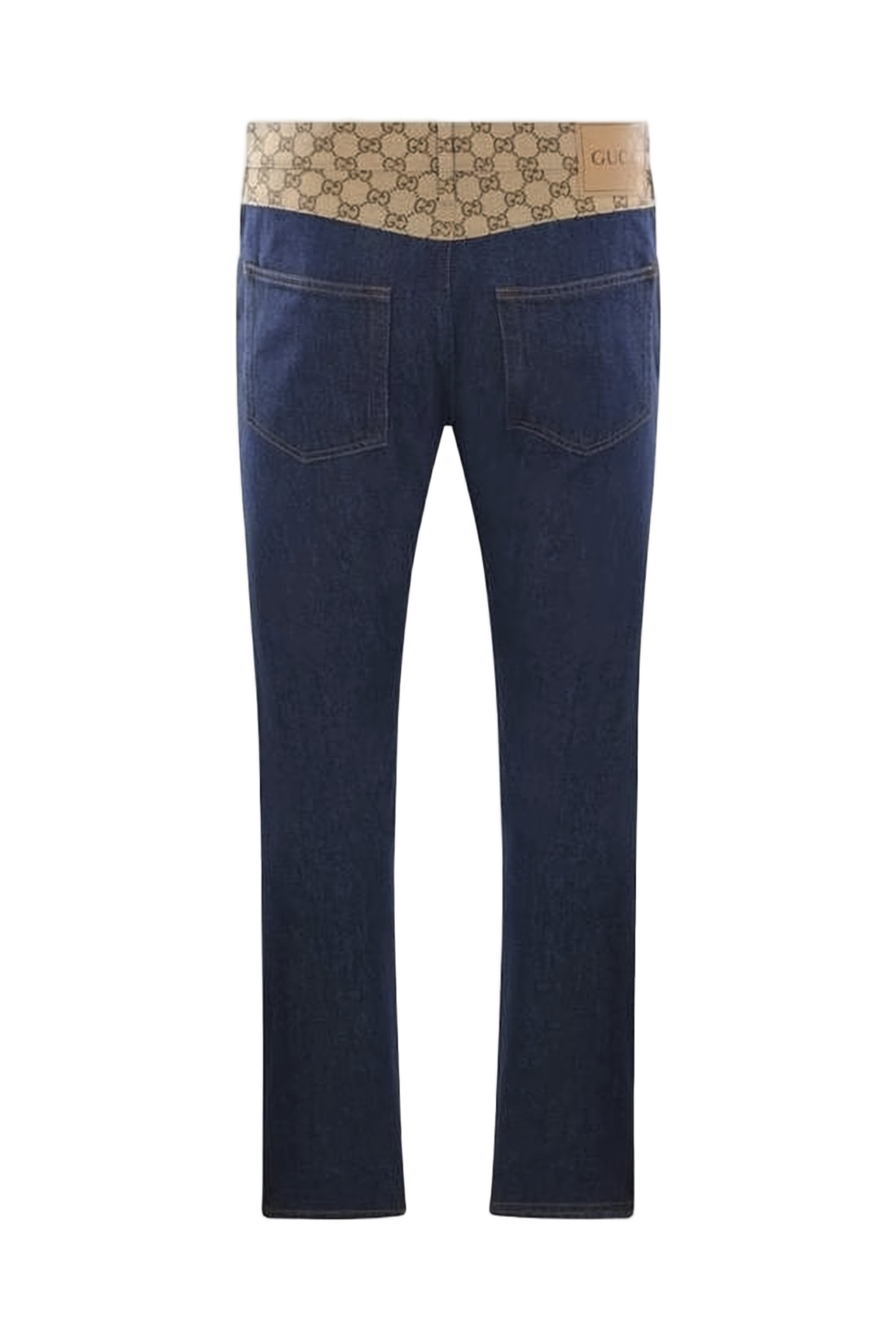 Straight-Leg Deep Indigo Denim Pants
