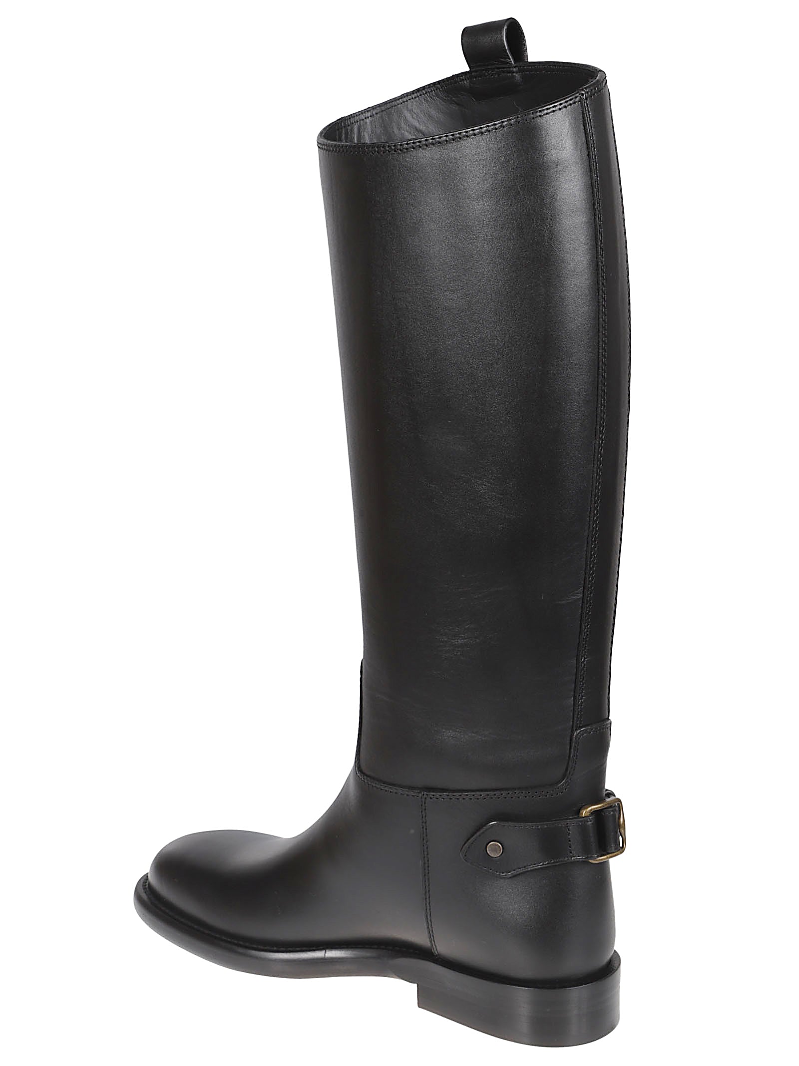 Calfskin Tall Boots With Round Toe