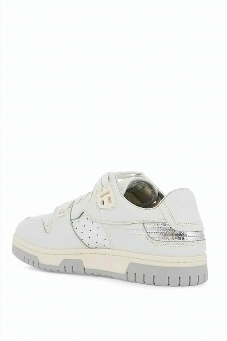 Low-Top Sneakers With Smooth Leather Upper And Perforated Detailing