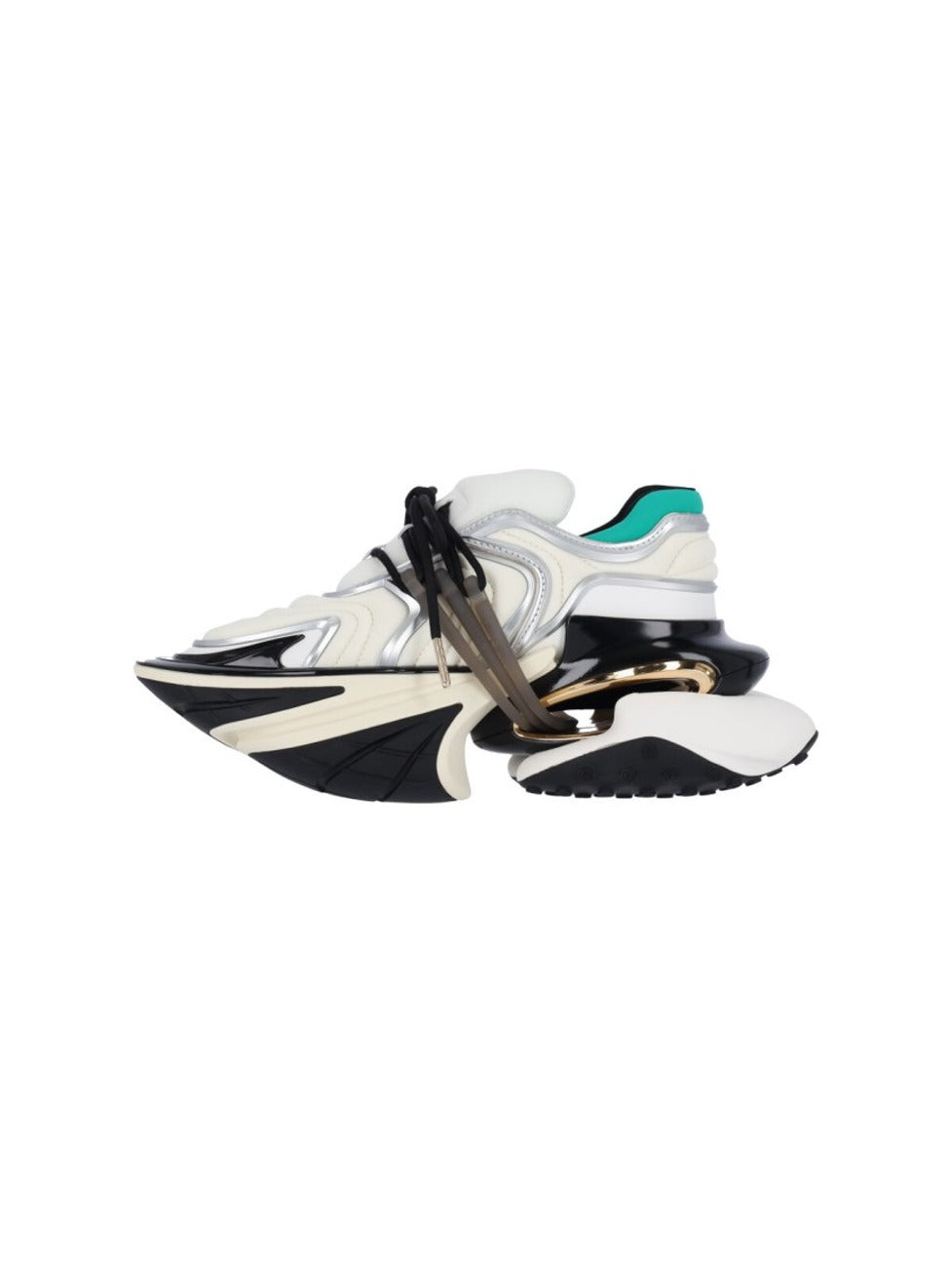 Chunky Platform Sneakers With Textured Rubber Sole