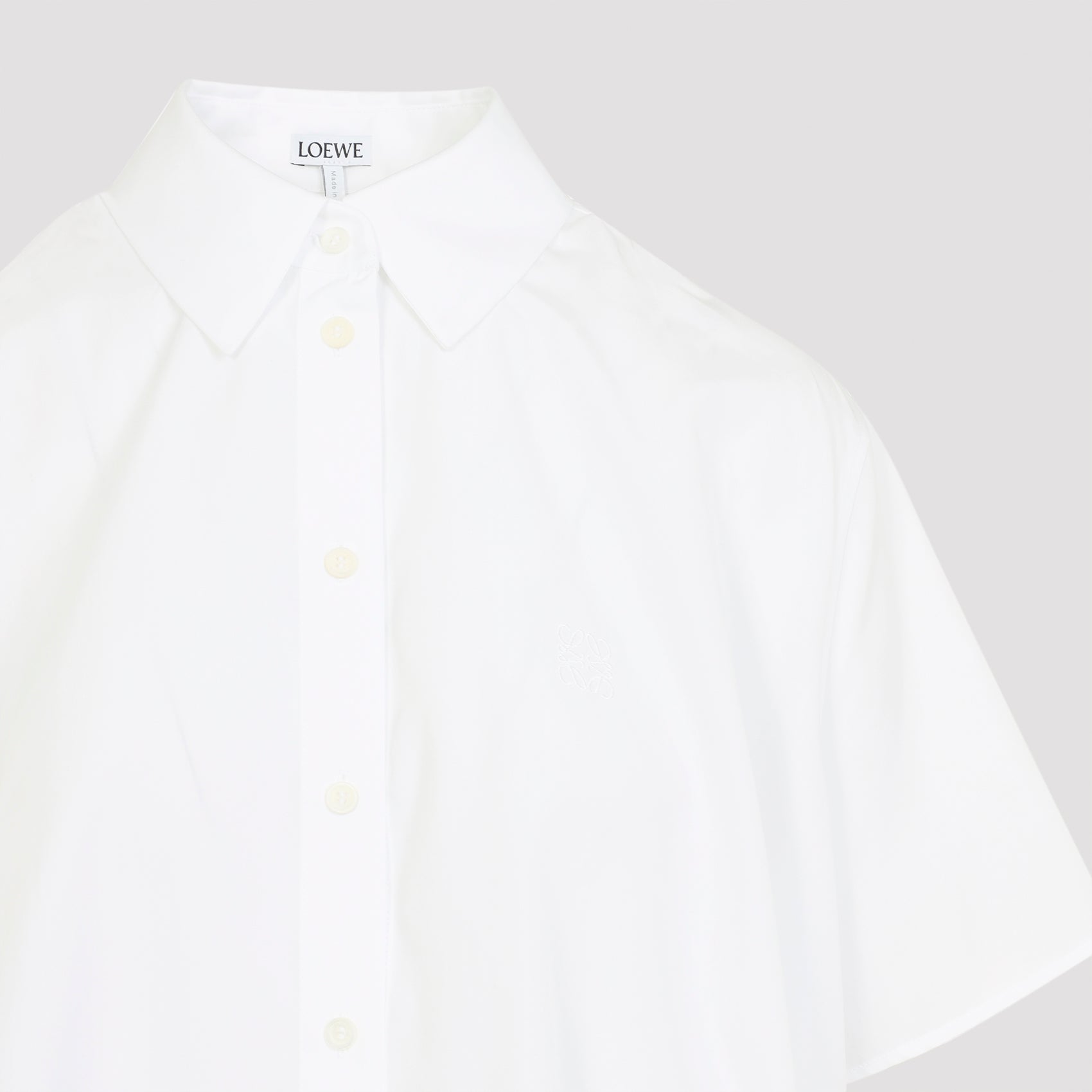 Short-Sleeved Button-Down Shirt With Classic Collar