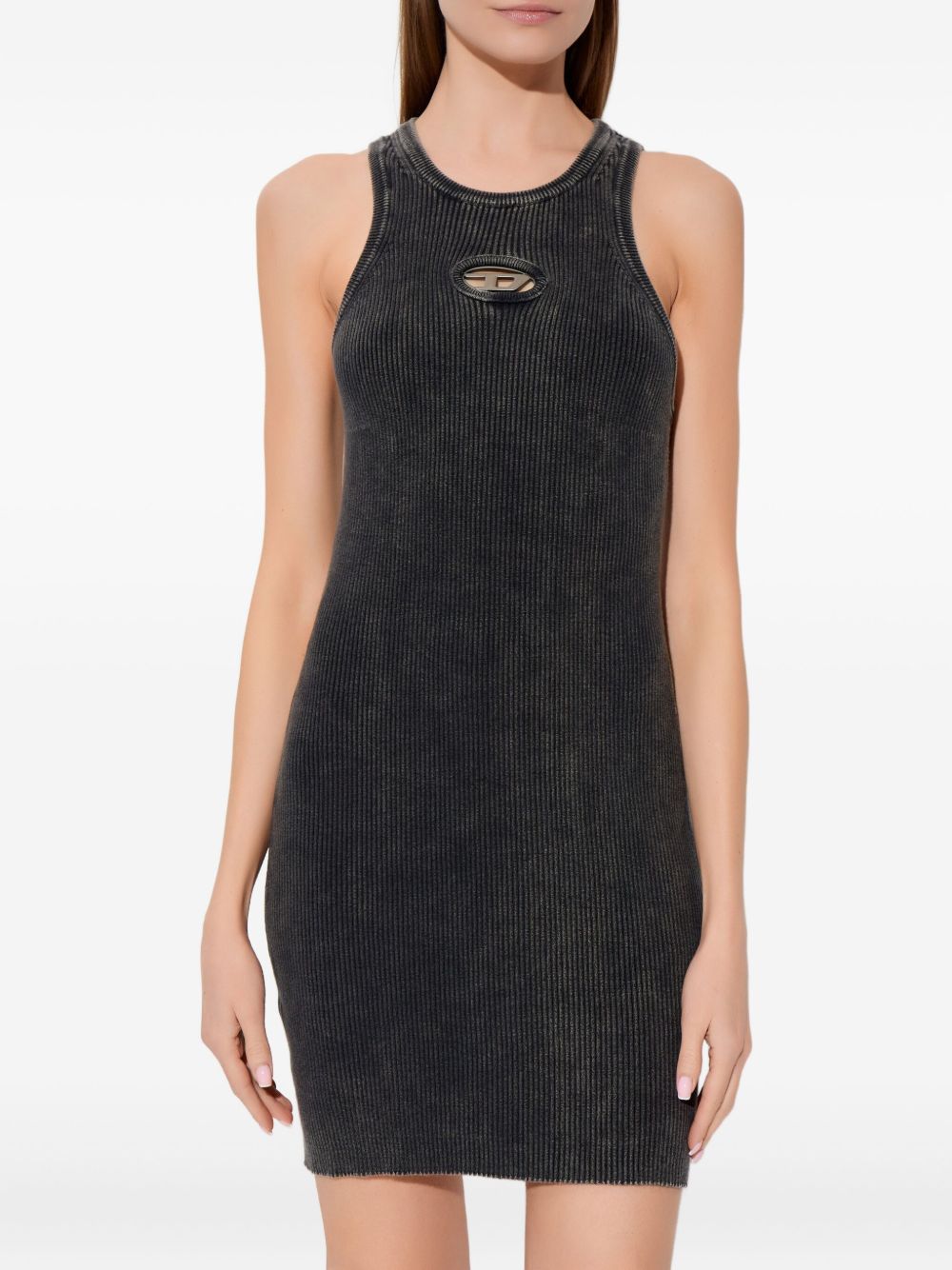 Sleeveless Ribbed Knit Dress