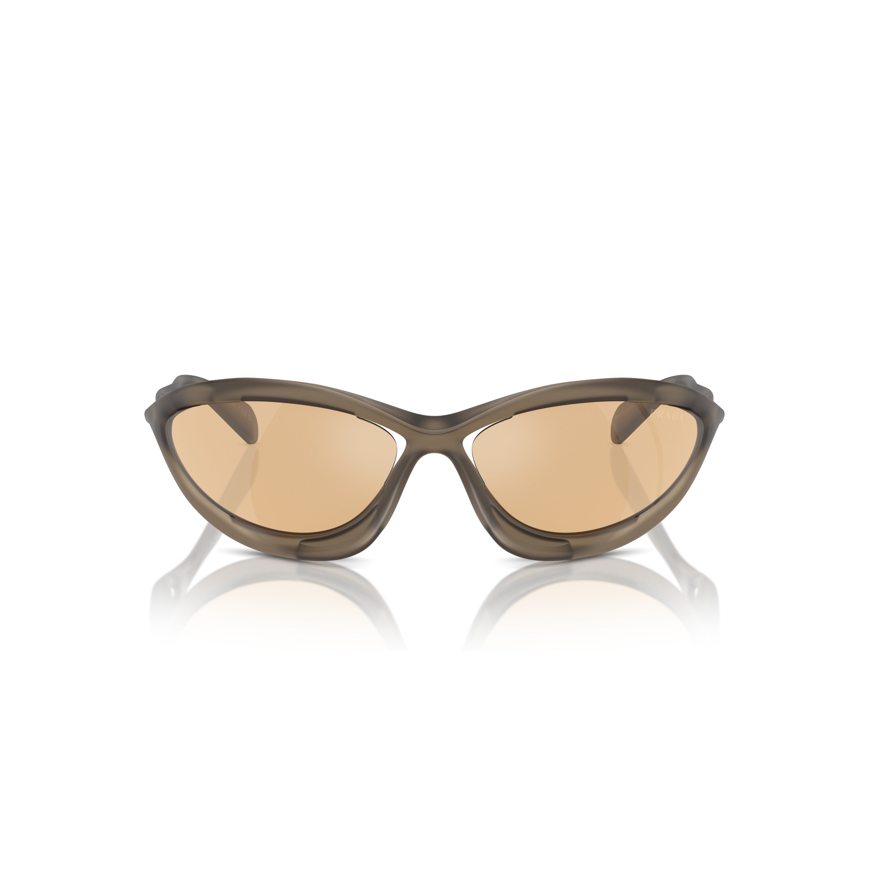 0pr A26s Sculptural Brown Sunglasses