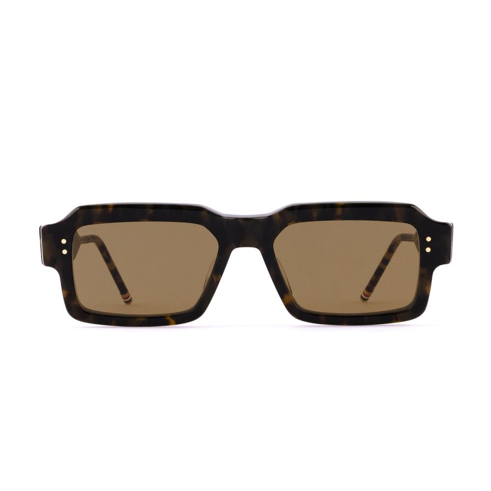 Ues924A - G0002 Rectangular Brown Havana Sunglasses