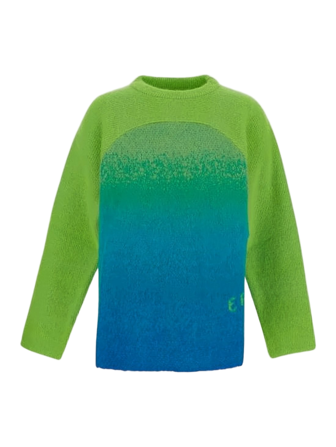 Gradient Mohair Blend Sweater with Relaxed Fit