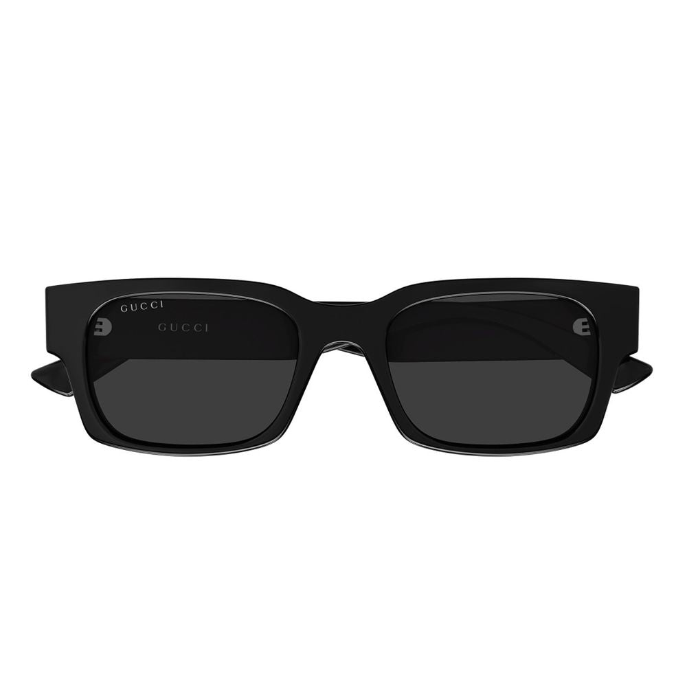 Wide Rectangular Black Acetate Gucci Sunglasses GG2084S Linea Sign