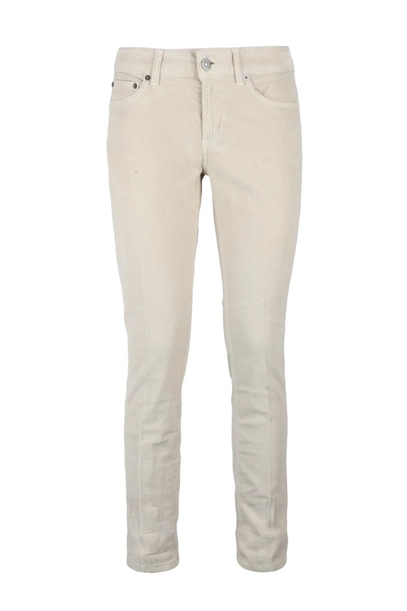 Monroe Velvet Trousers - White