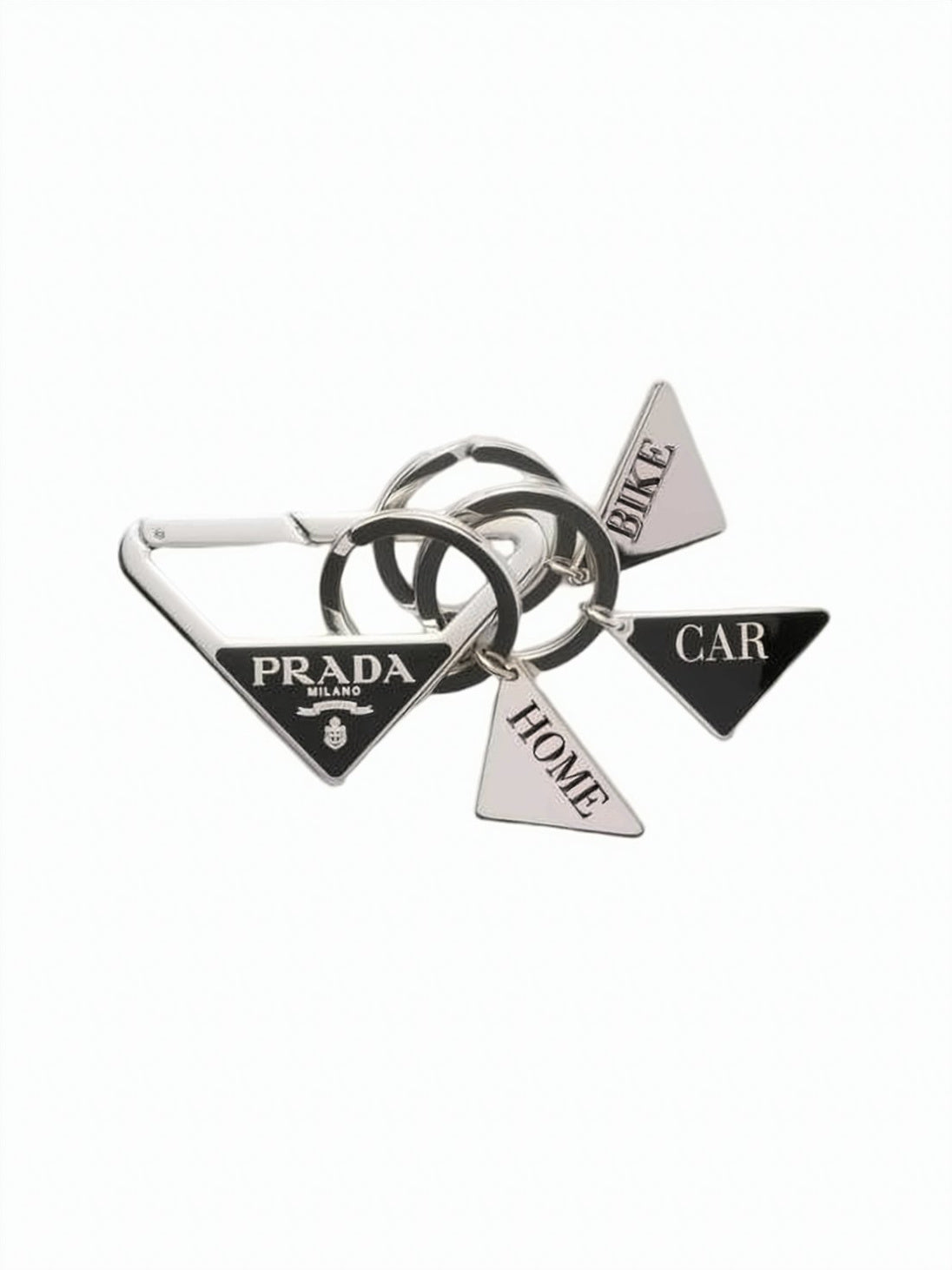 Black Recycled Polyester Keyring