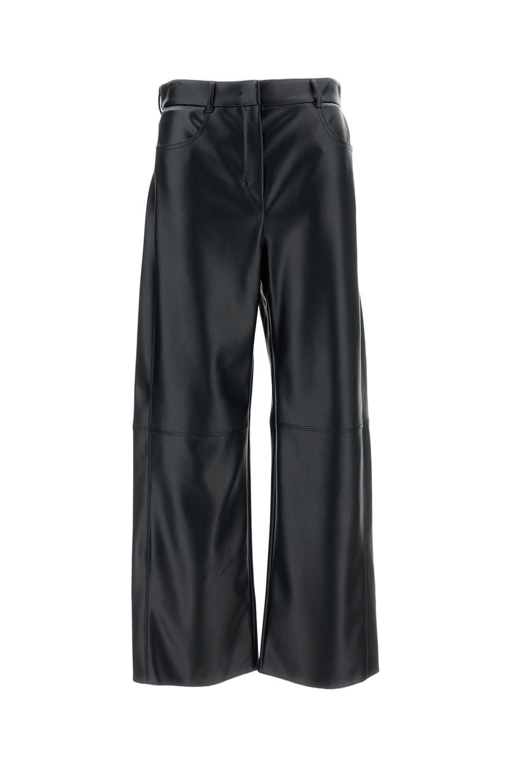 Black Faux Leather Trousers