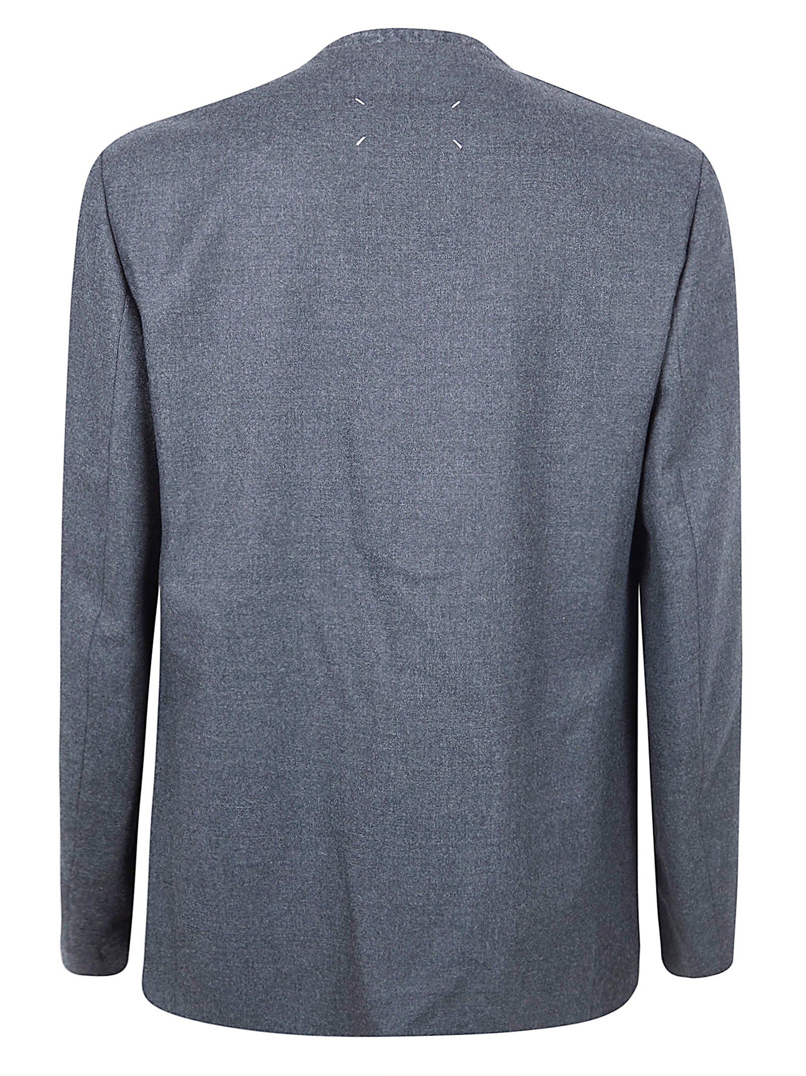 Virgin Wool Open-Front Jacket