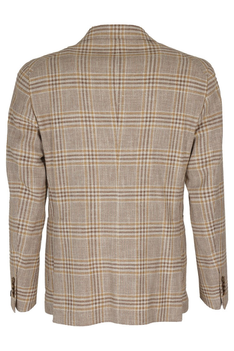Beige Cot Galles Wool Single-Breasted Jacket