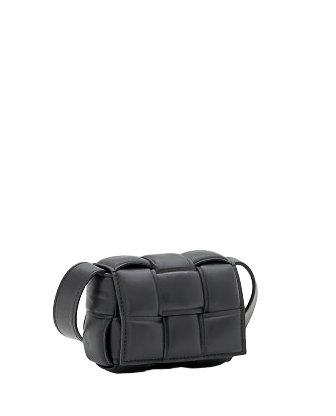 Compact Shoulder Bag with Padded Woven Design