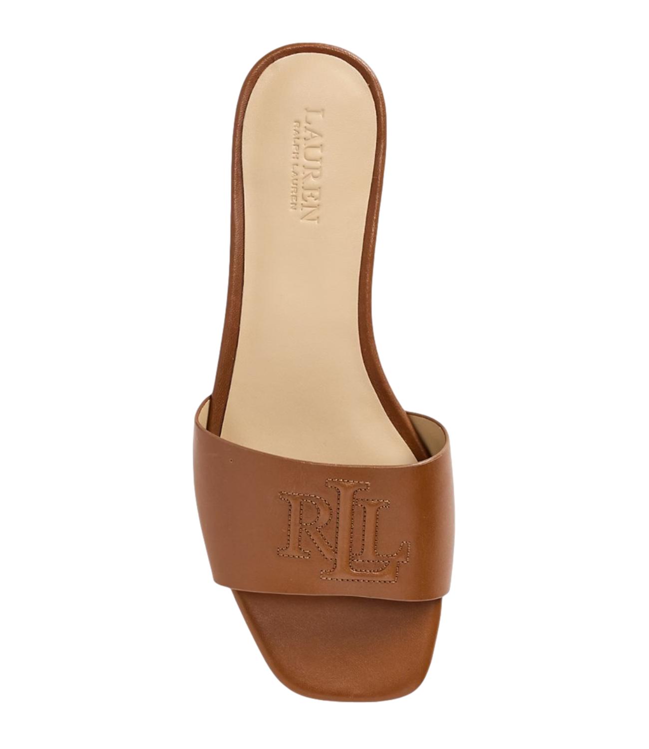 Everley Slide Sandals – Brown Leather
