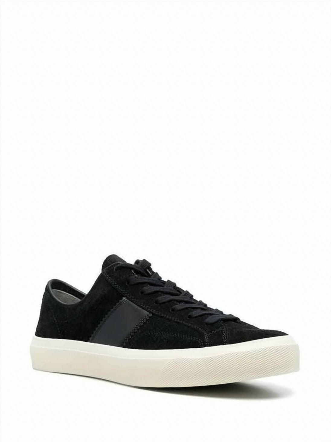 Black Suede and Cow Leather Sneakers