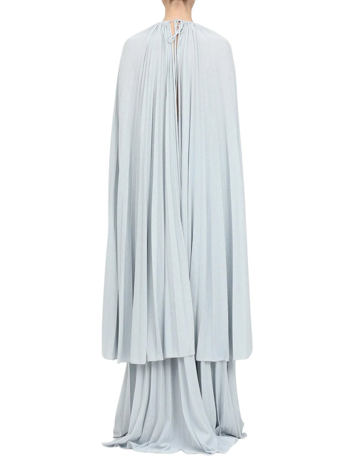 Light Blue Viscose Polyester Polyamide Dress
