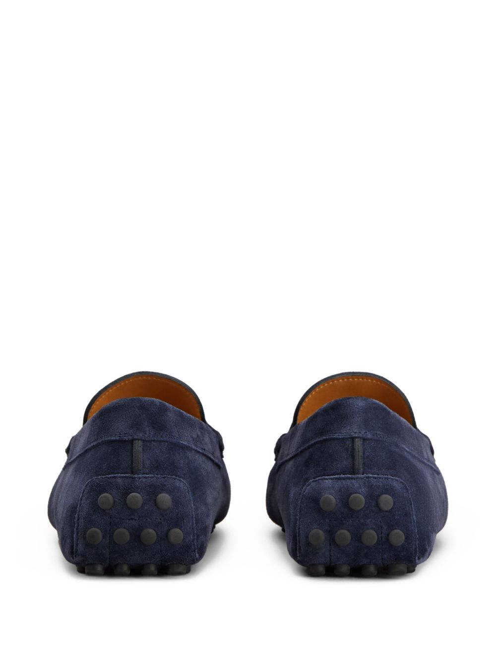 Moccasin-Style Blue Calfskin Flat Shoes