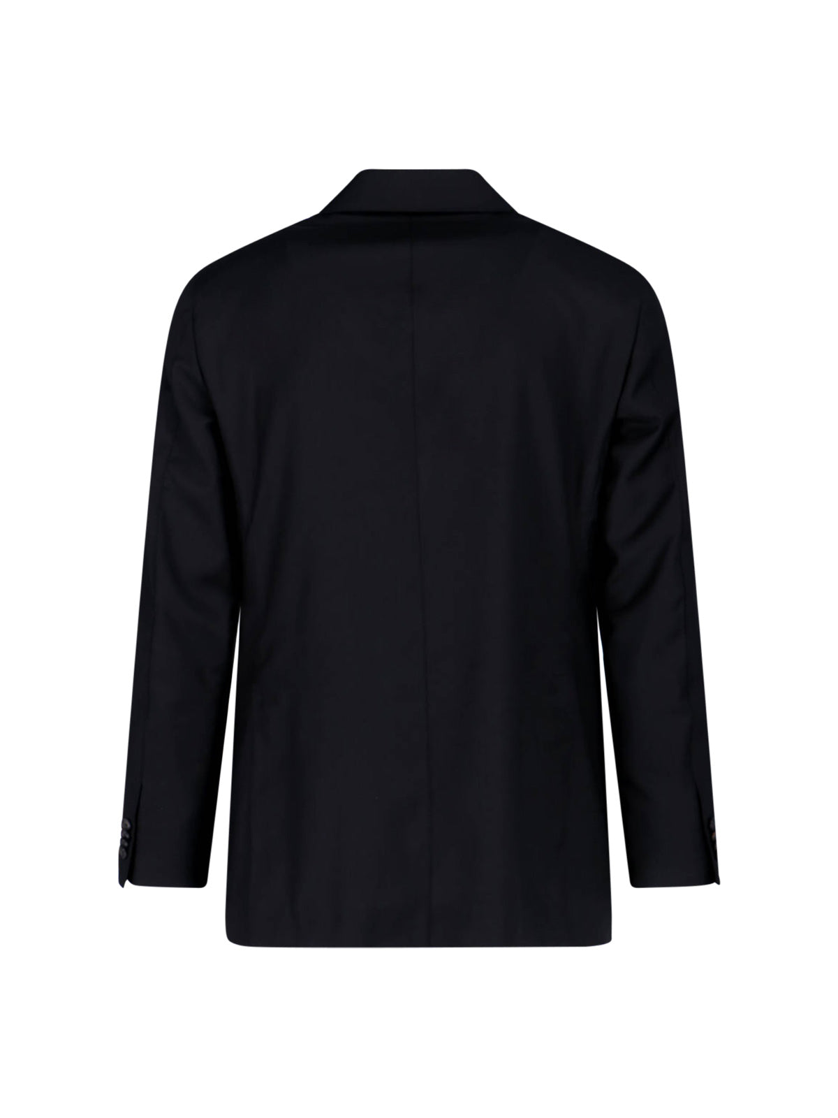 Black Wool Single-Breasted Suit, Dark Shade
