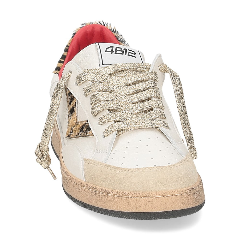 Low-Top Sneakers With Zebra Print Accent
