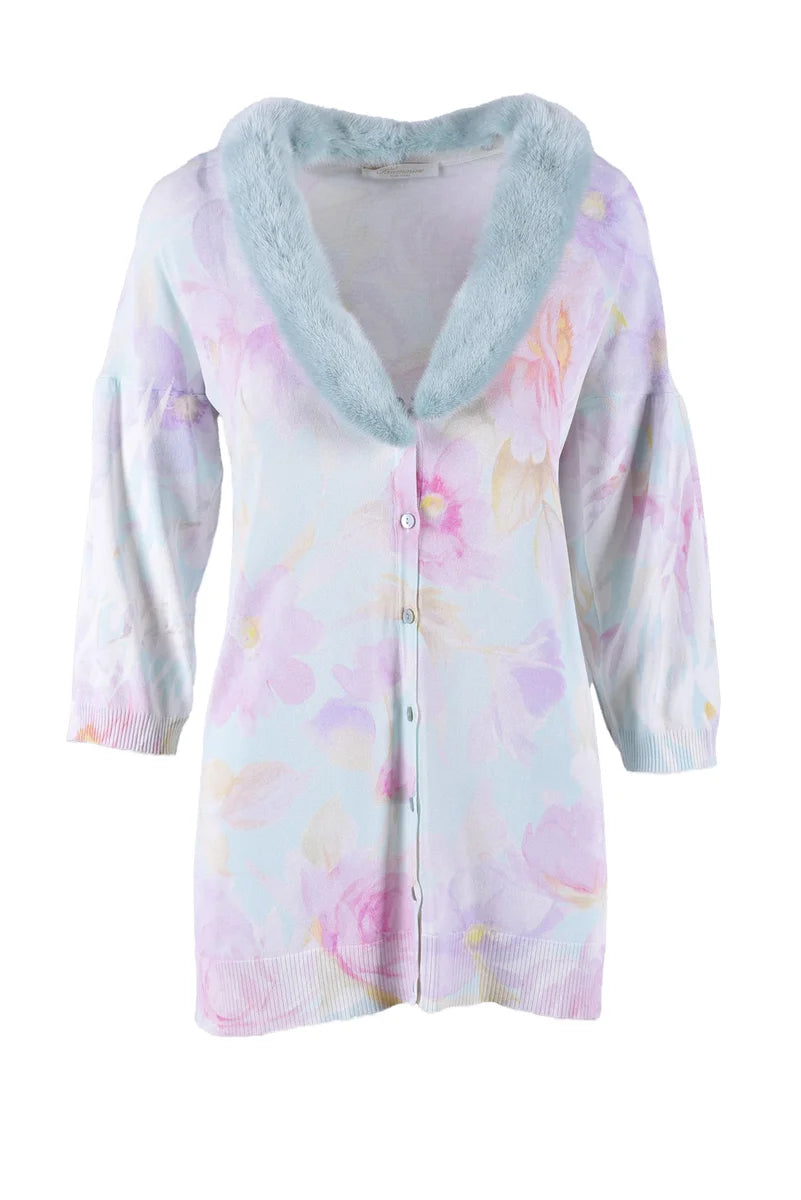 Silk and Elastane Cardigan - Multicolor