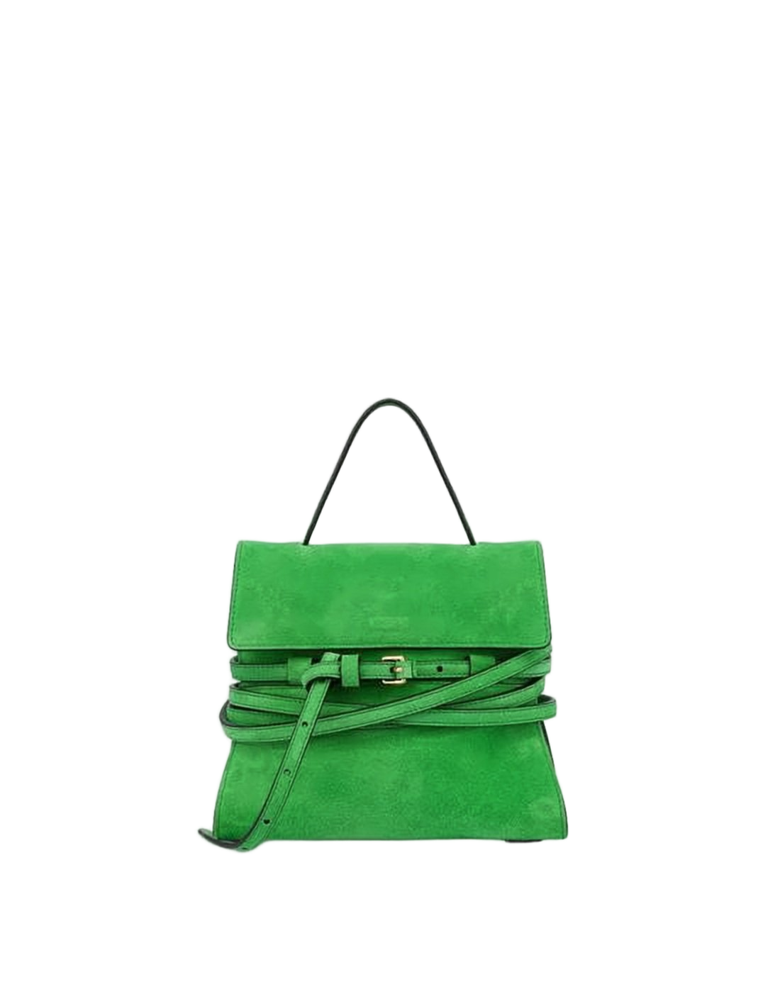 Structured Green Calf Leather Tote Bag