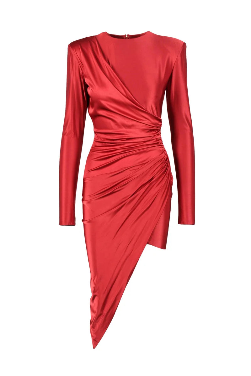 Long Dress with Zip - Red