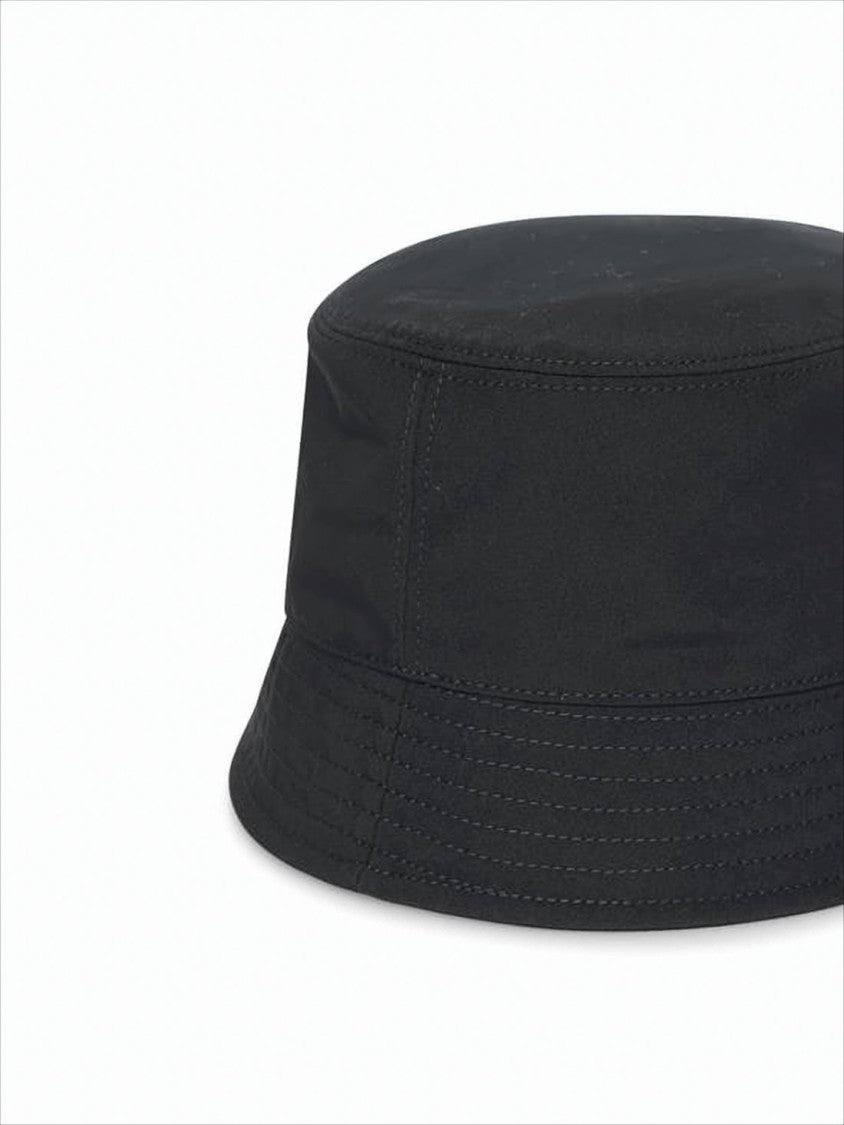 Structured Black Bucket Hat With Subtle Logo Detail