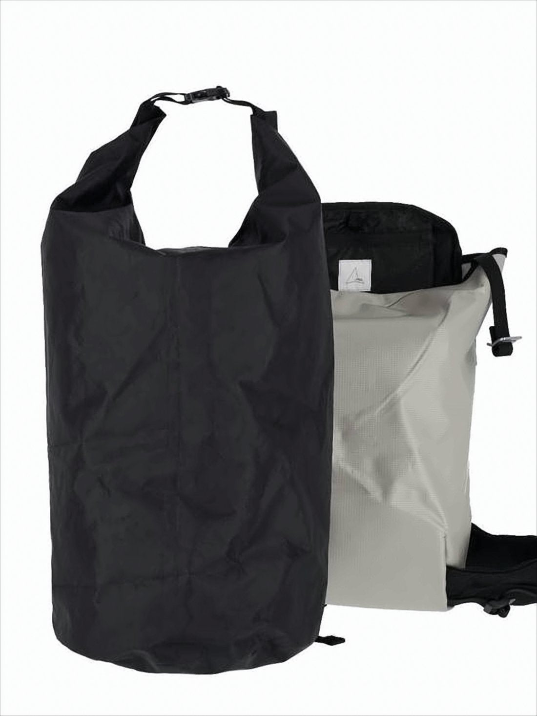 Grey Roll-Top Backpack With Functionality