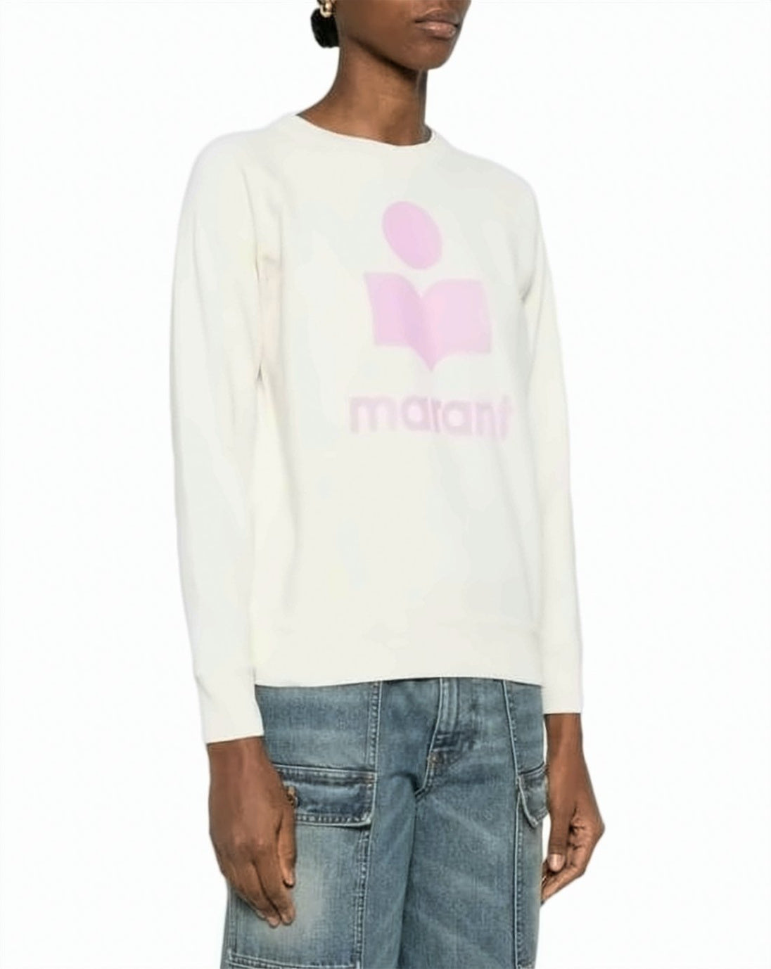 Relaxed Fit Long-Sleeve Sweatshirt with Graphic Logo