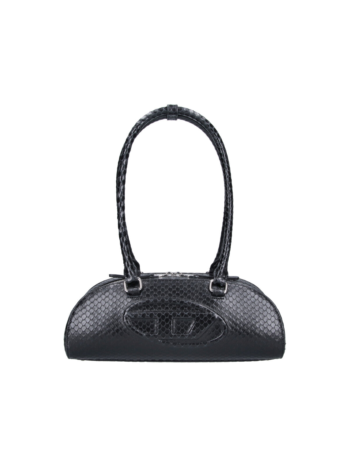 Black 1dr Dome Snake Motif Bag