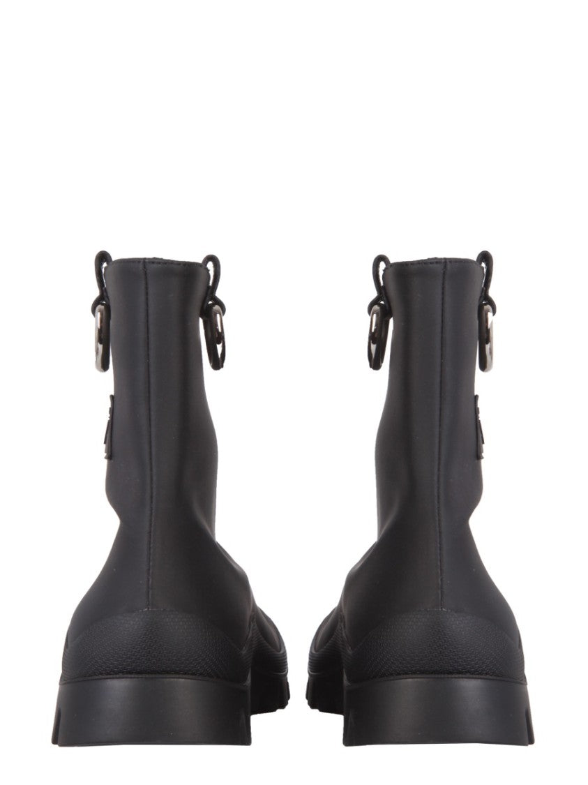Matte Black Mid-Calf Rain Boots
