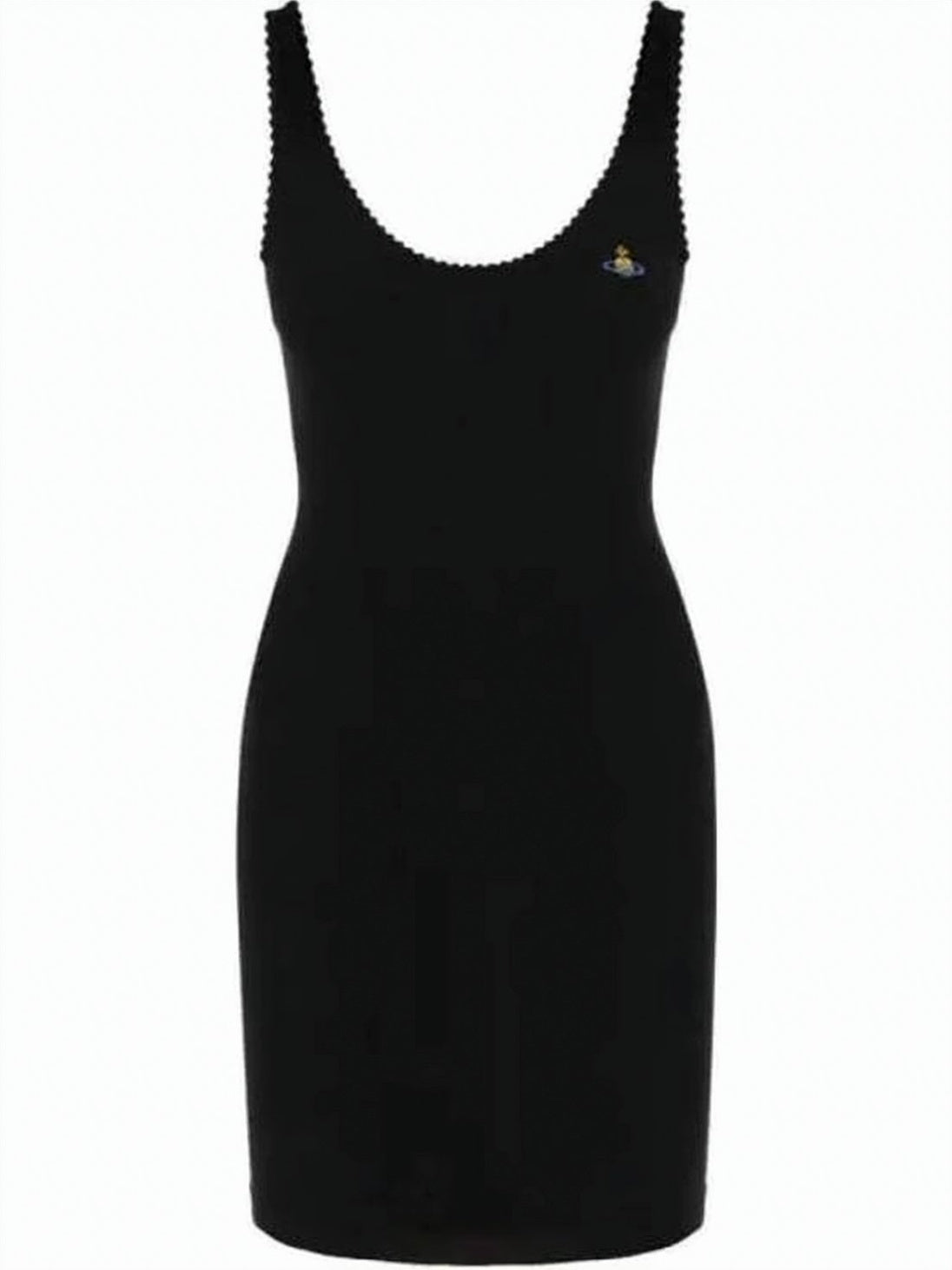 Fitted Midi Dress with Scoop Neckline