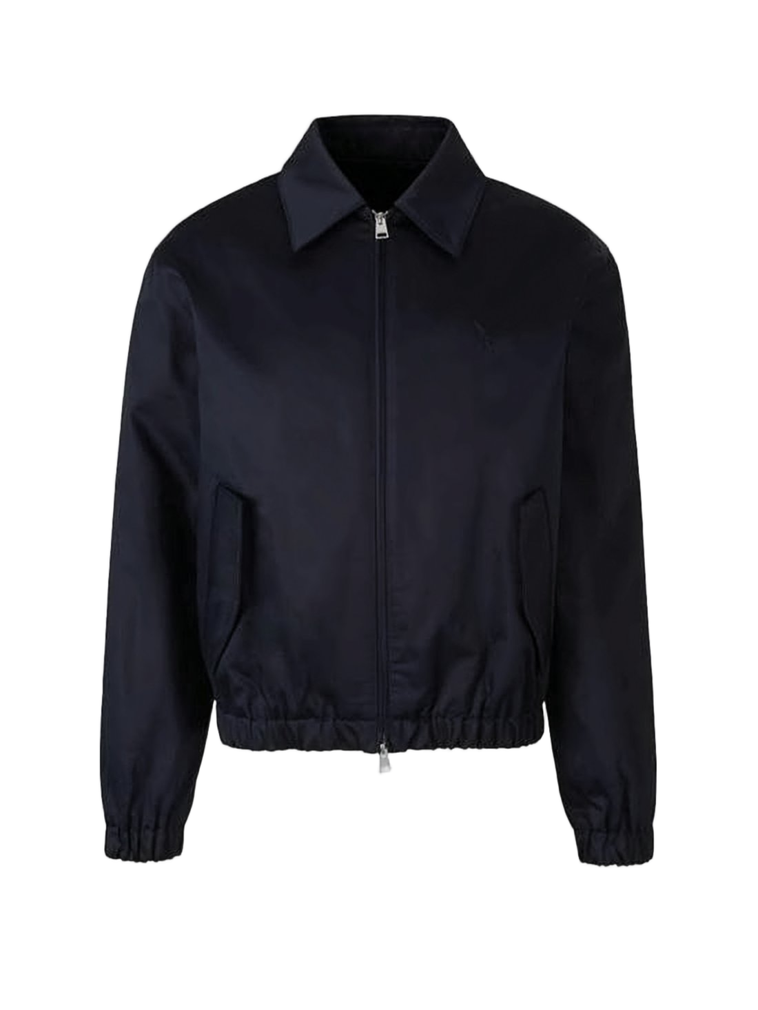 Cropped Bomber Jacket with Minimalist Design