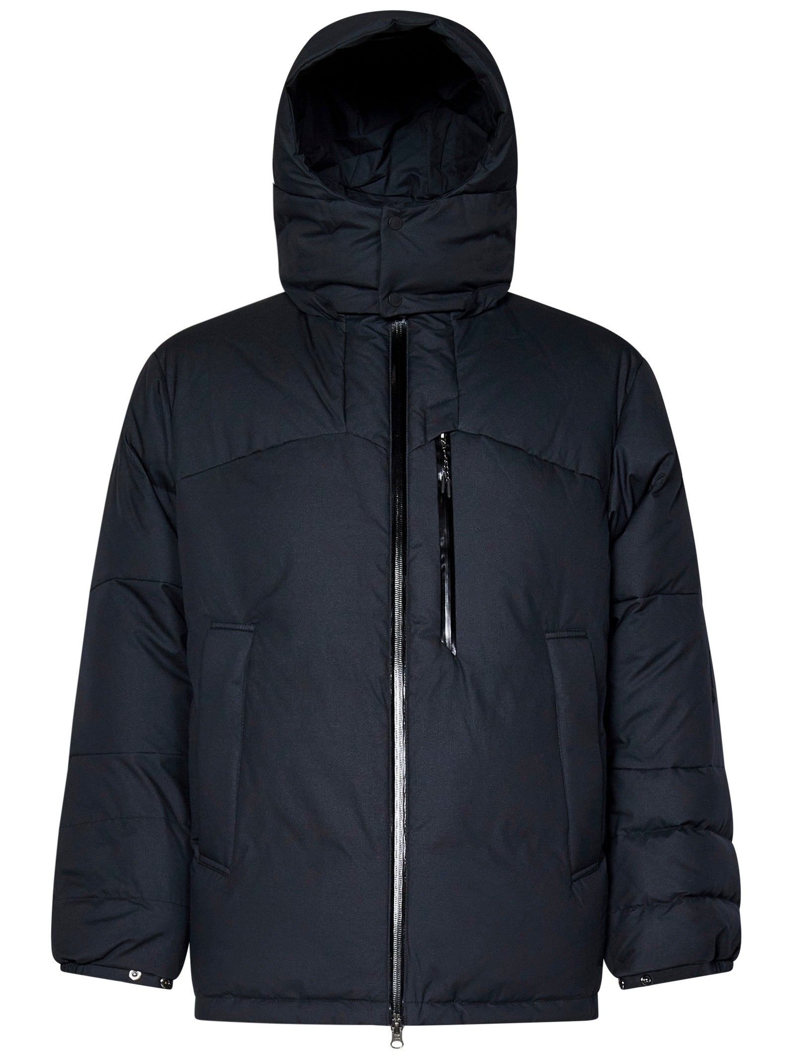 Padded Black Jacket With Adjustable Cuffs