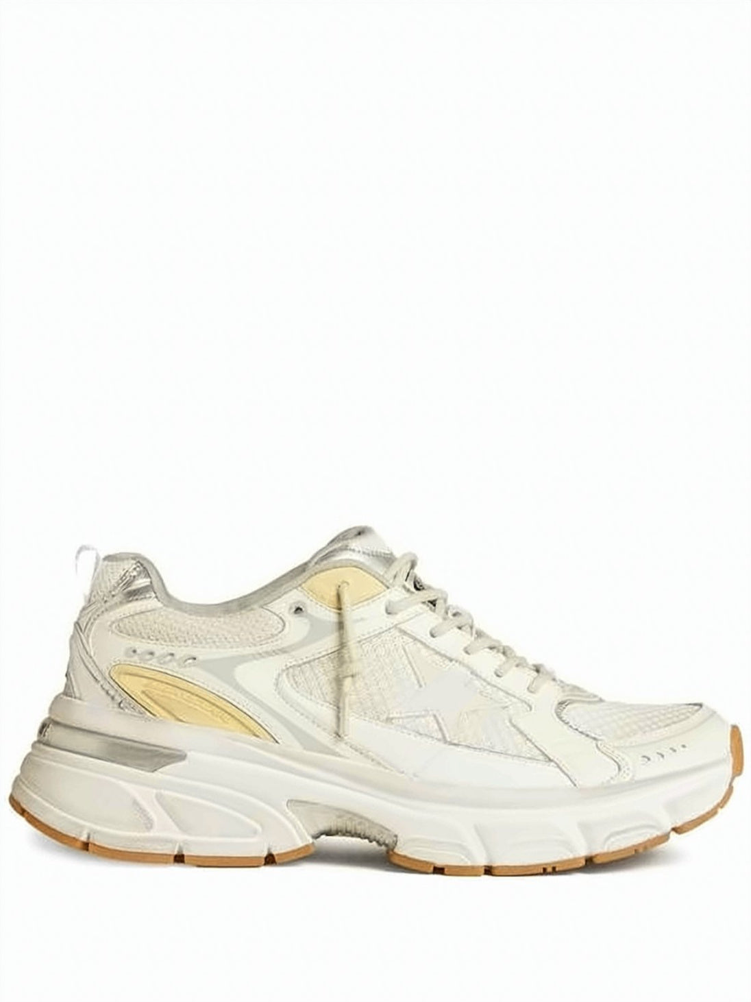Layered Sneakers with Mixed Materials