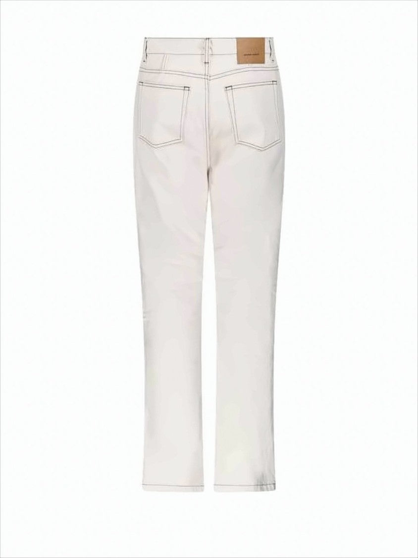 Straight-Leg Denim Pants with Classic Five-Pocket Design