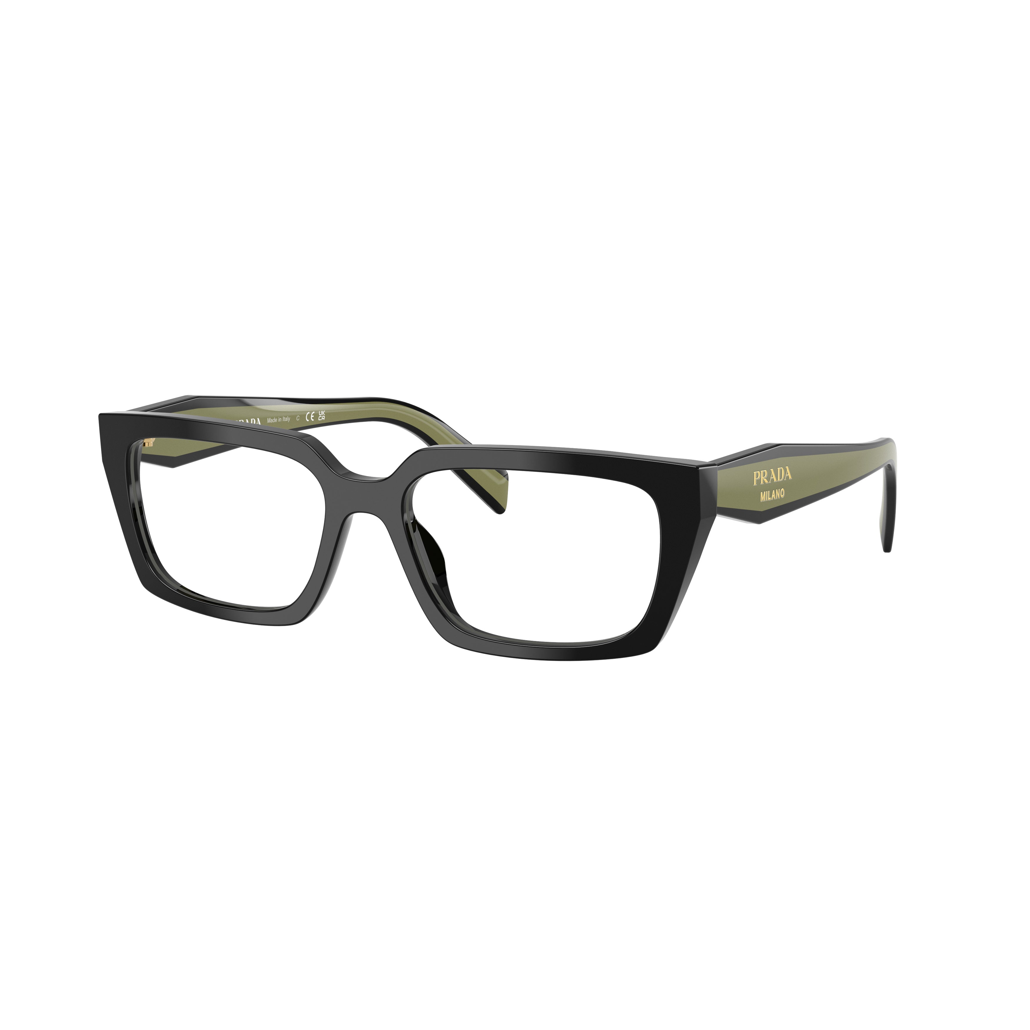 Bold Rectangular Acetate Sunglasses with Gold Logo Detail