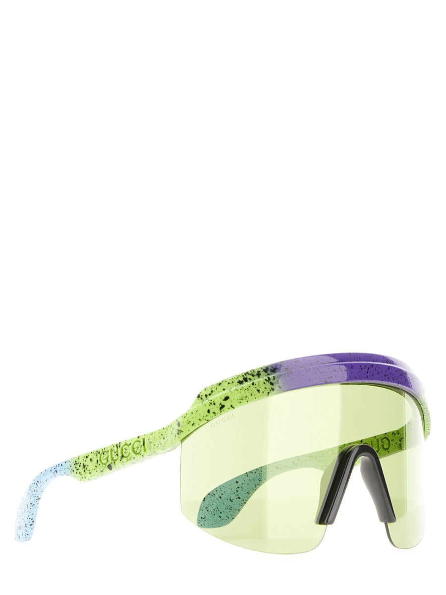 Oversized Multicolor Mask Frame Sunglasses