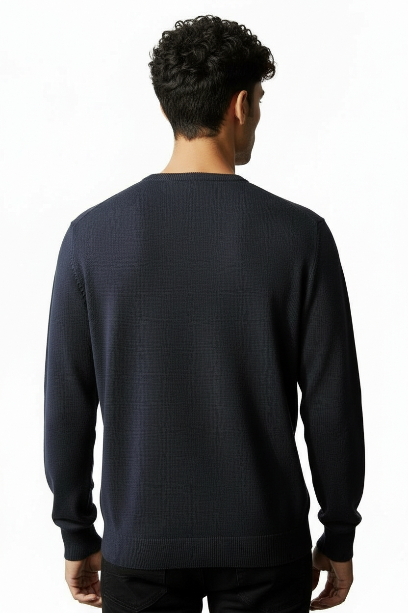 Long-Sleeve Organic Cotton Knit Top