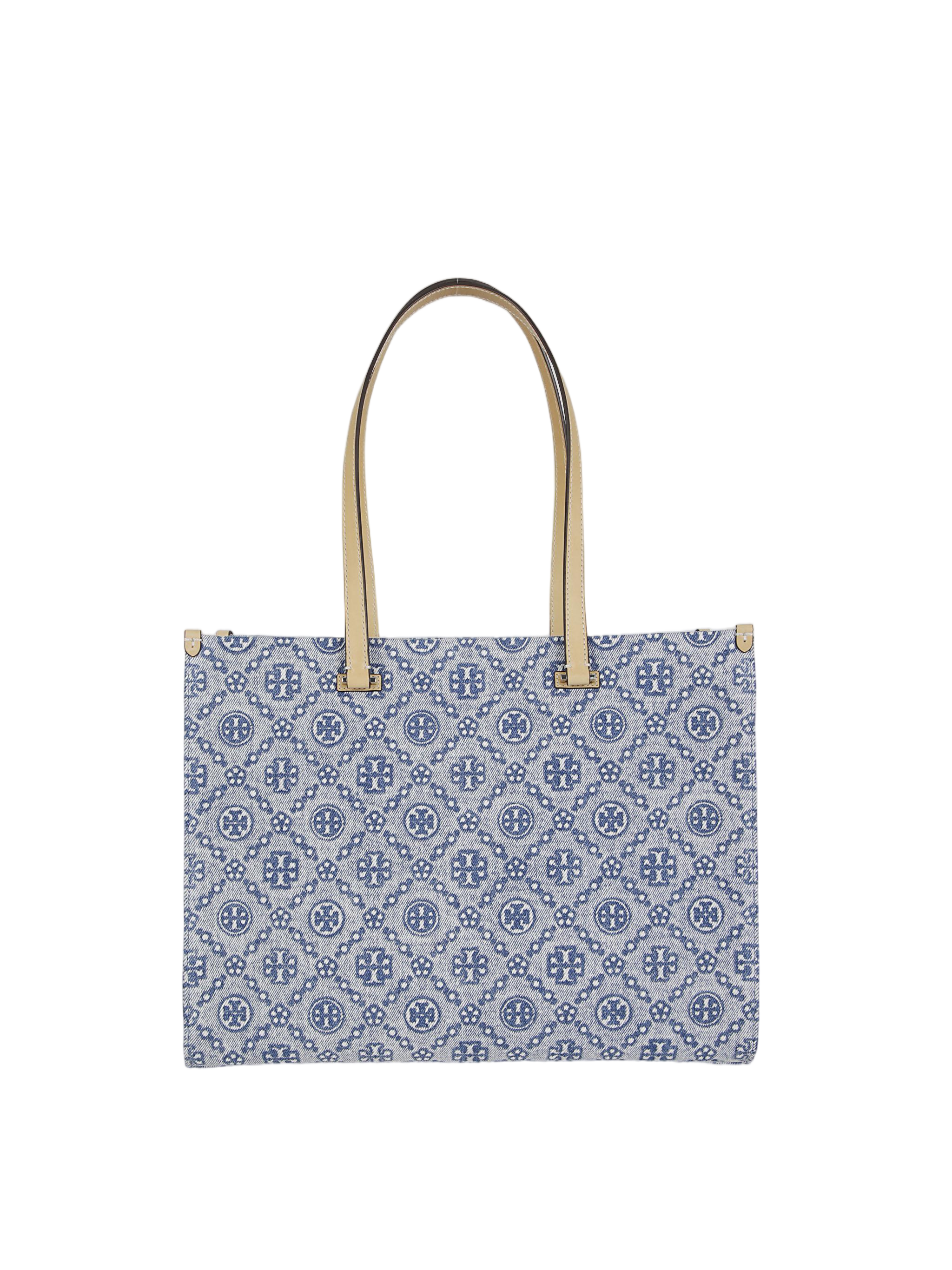 T Monogram Denim Tote