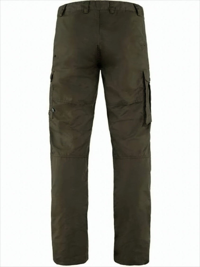 Cargo-Style Straight Pants with Reinforced Knee Areas