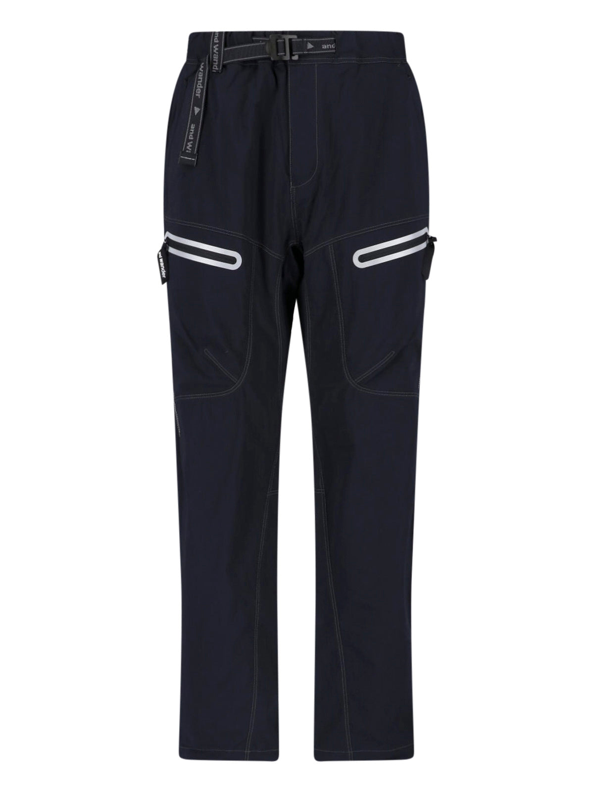 Black Water-Repellent Nylon Hike Elastic Trousers