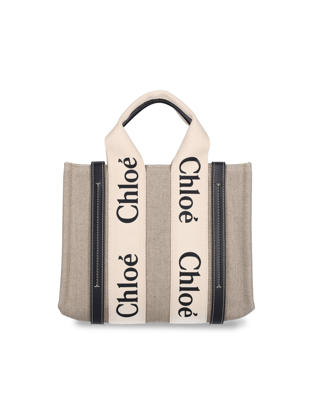 "Woody" Small Tote Bag – Beige